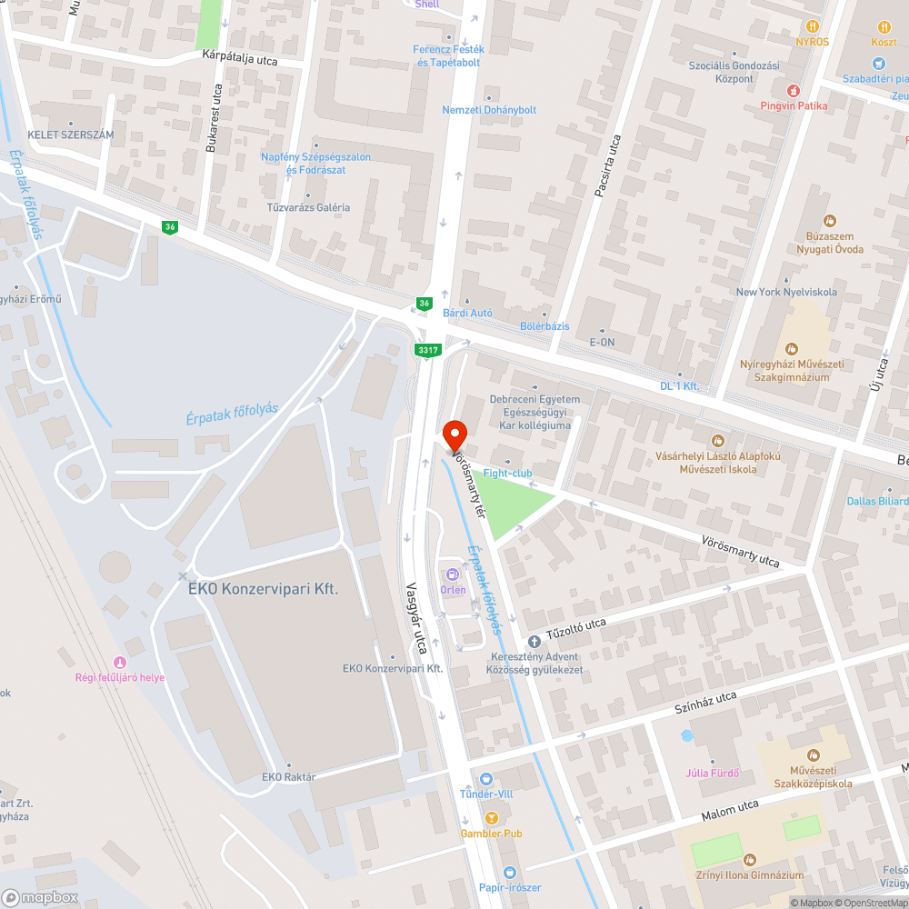 Szemetes terület bejelentés helye