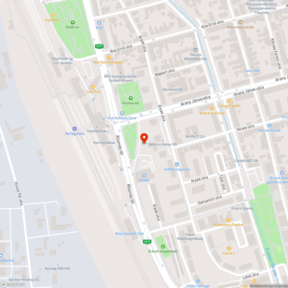 Szemetes park bejelentés helye