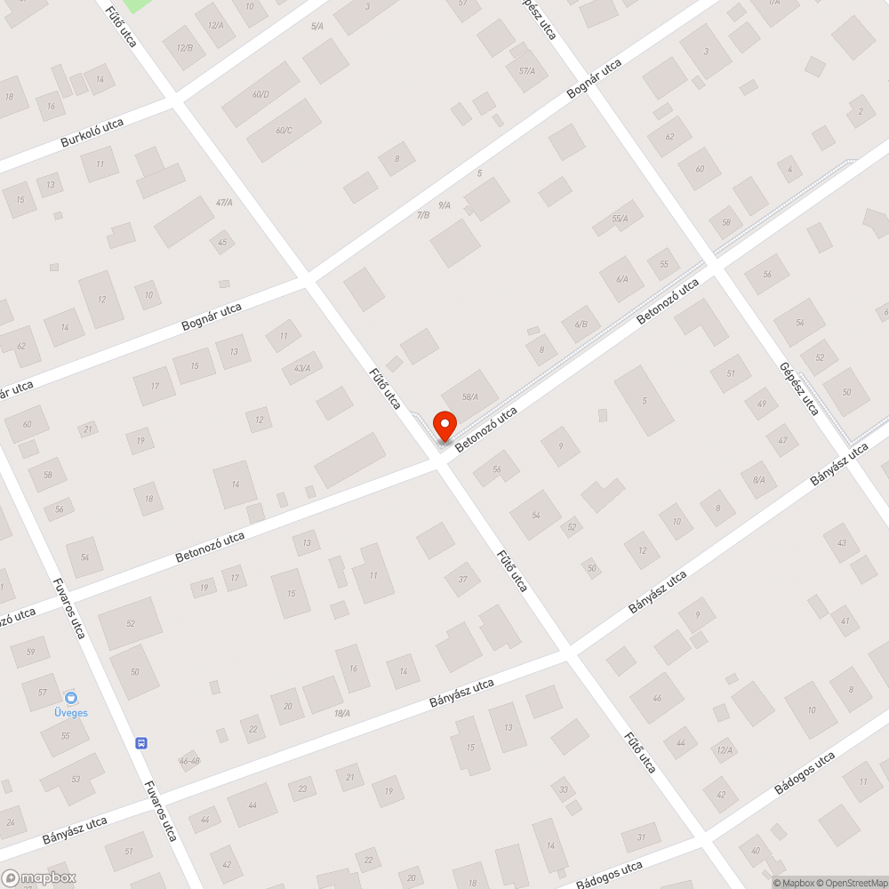 Kátyú bejelentés helye