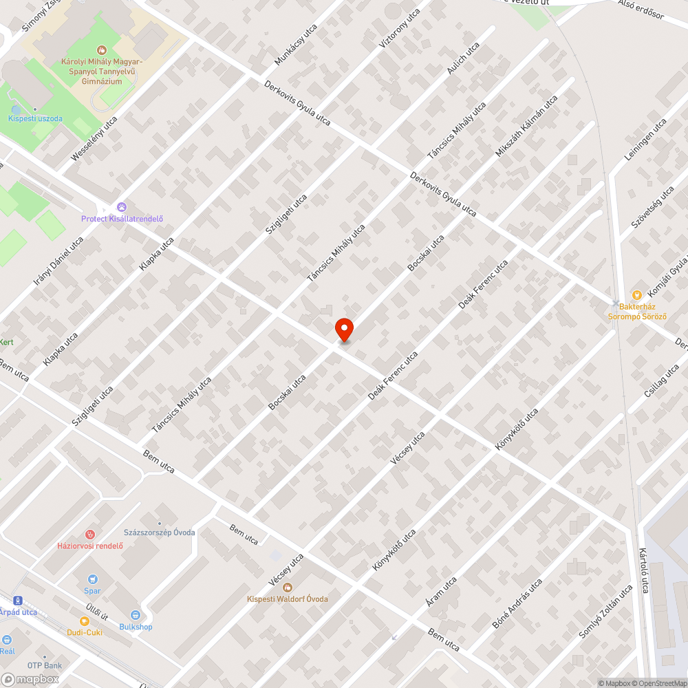 Elhagyott autó bejelentés helye