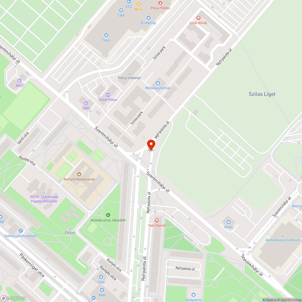 Út kátyúkkal bejelentés helye