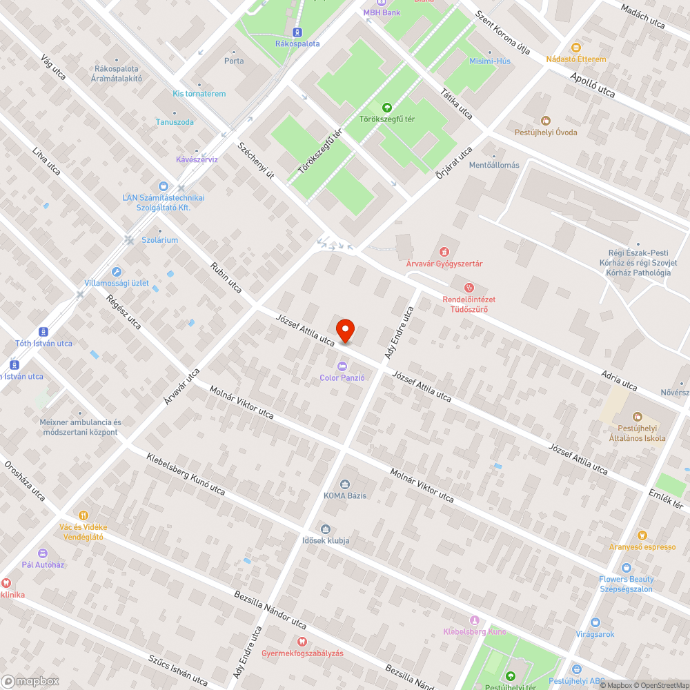 Mély kátyú bejelentés helye