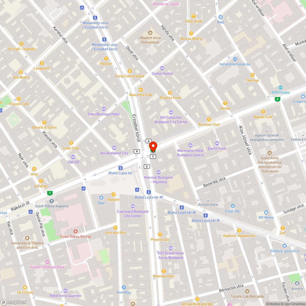 Balesetveszélyes hibás gyalogosátkelő lámpa bejelentés helye