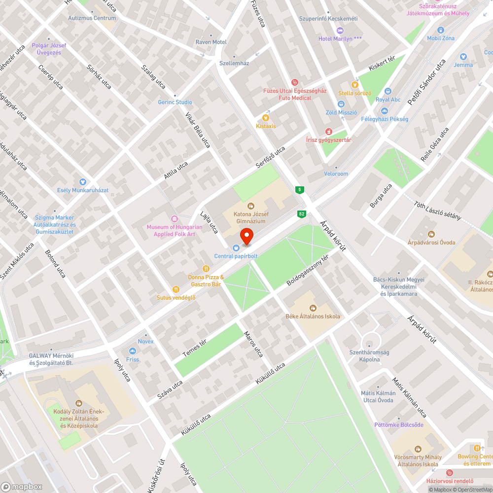 Sérült keret bejelentés helye