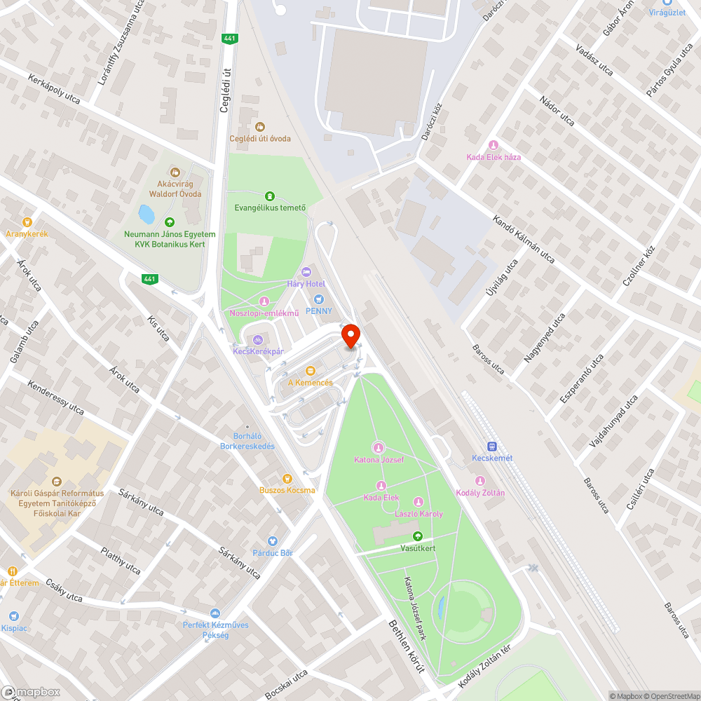 Üres fahely bejelentés helye