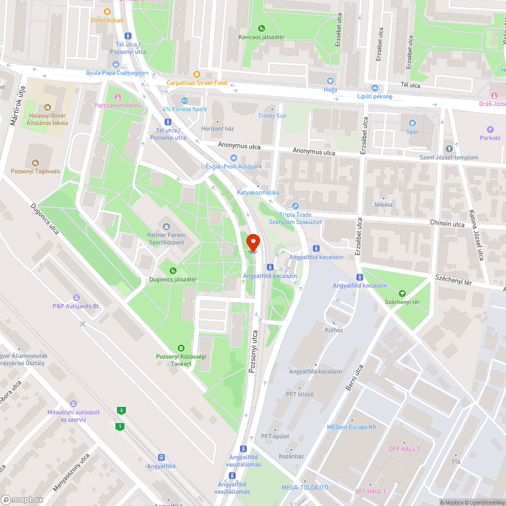 Betört üveg a buszmegállóban bejelentés helye