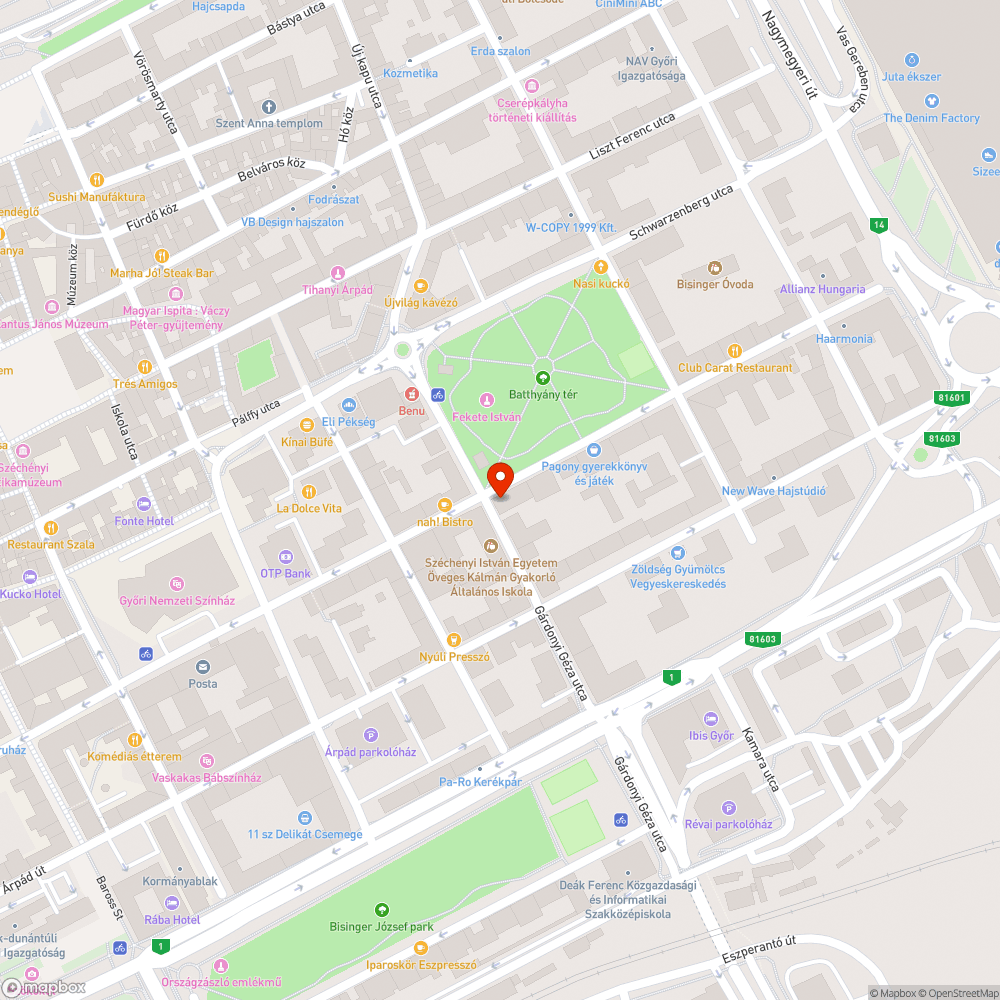 Balesetveszélyes járda bejelentés helye