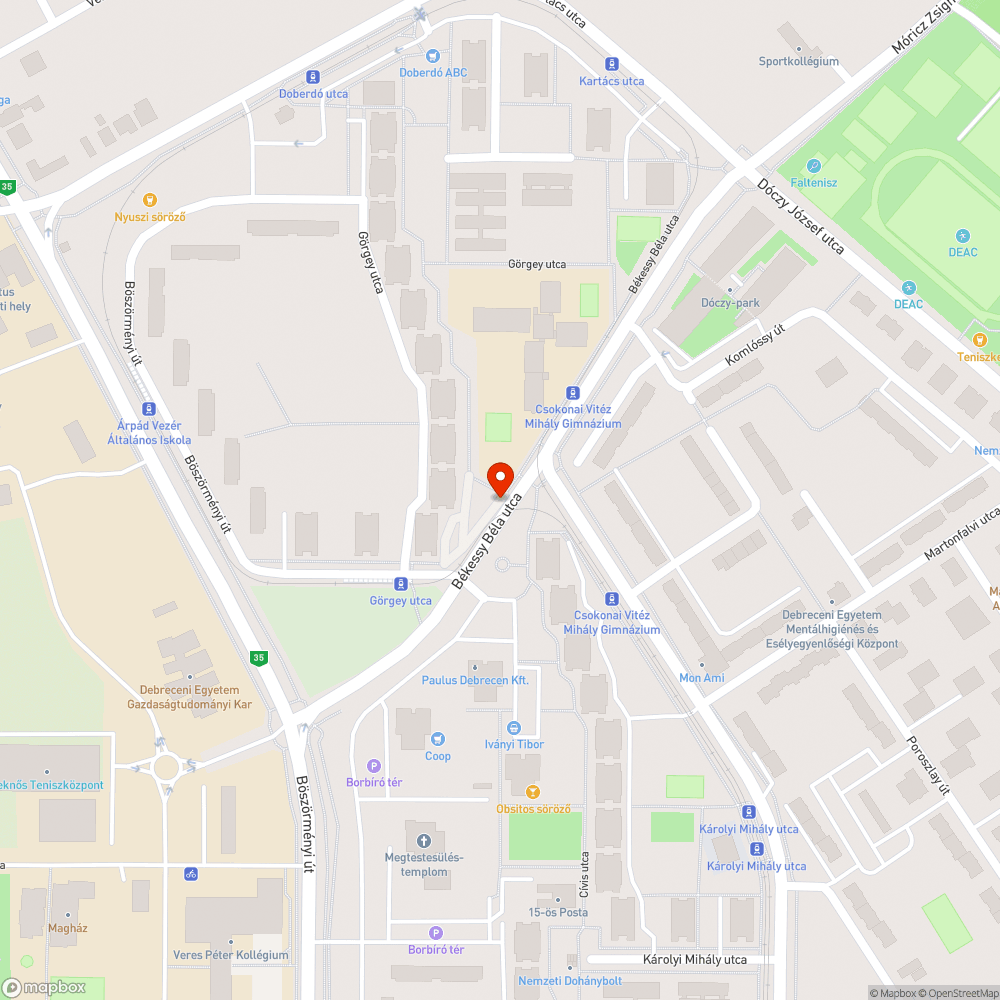 Eldugult bejelentés helye