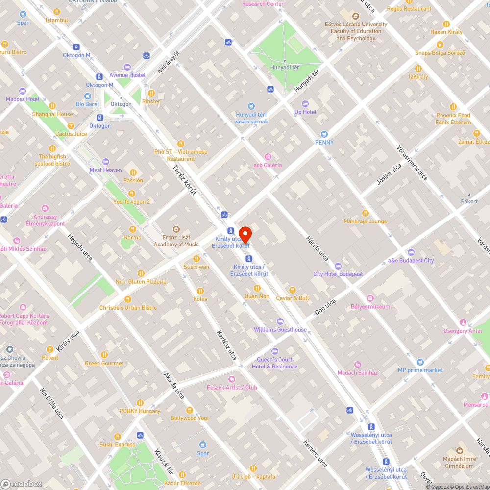 Király utca támasz bejelentés helye