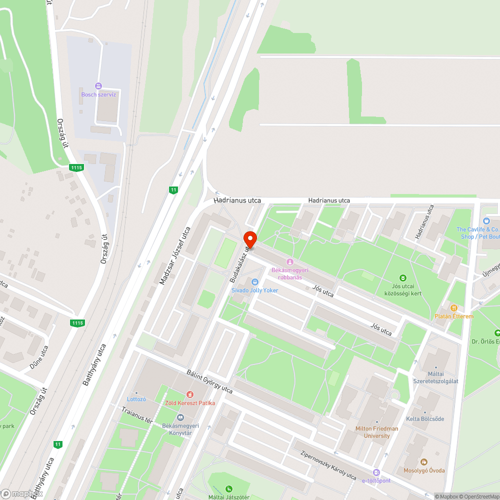 Járdahiba bejelentés helye