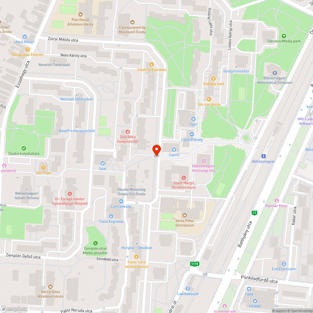 Hiányzó poller + gödör bejelentés helye