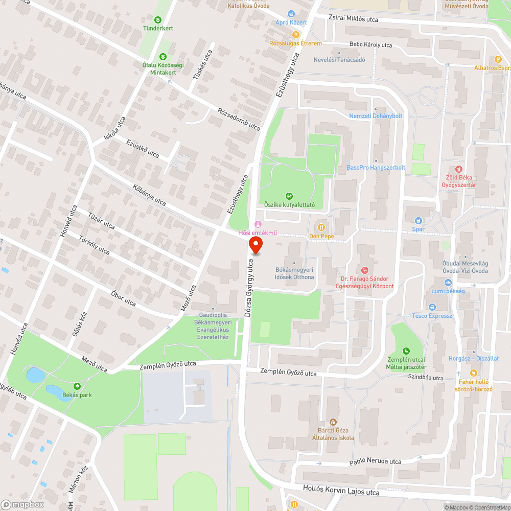 Graffiti bejelentés helye