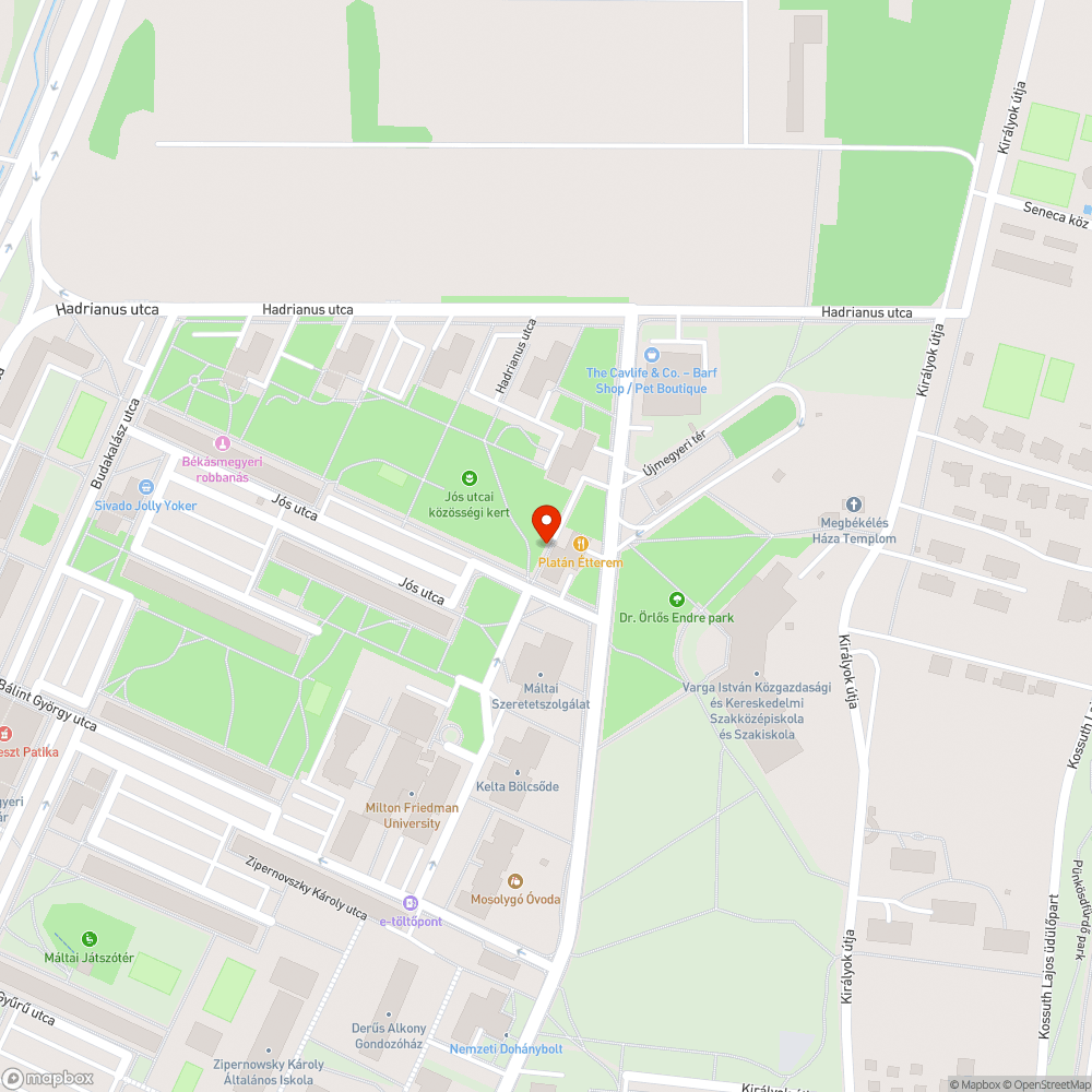 Járdahiba bejelentés helye