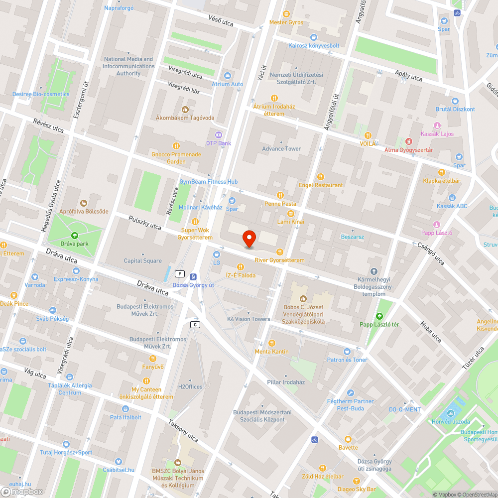 Huba utca teli szemetes bejelentés helye