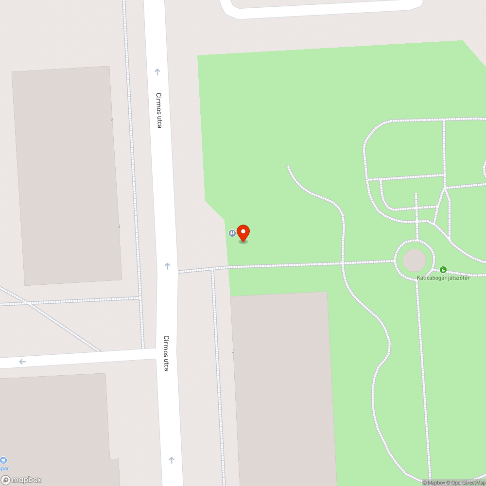 Megtelt a mobil wc a Katicabogár játszótéren bejelentés helye