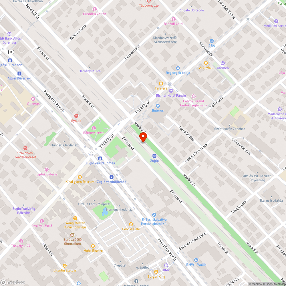 Széttört pad bejelentés helye