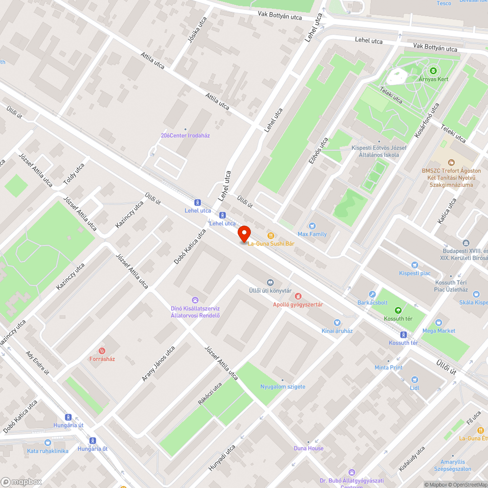 Elhagyott hűtőtáska bejelentés helye