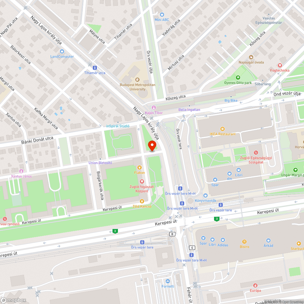 Kátyú bejelentés helye