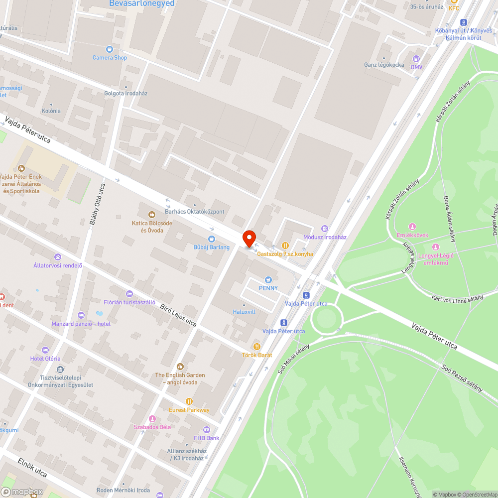 Régóta fennálló burkolat süllyedés a megálló végében bejelentés helye