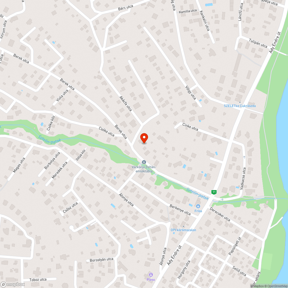 Kátyú, vízmosás bejelentés helye