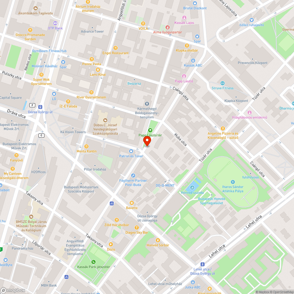 Betört telefonfülke, üvegtörmelék bejelentés helye