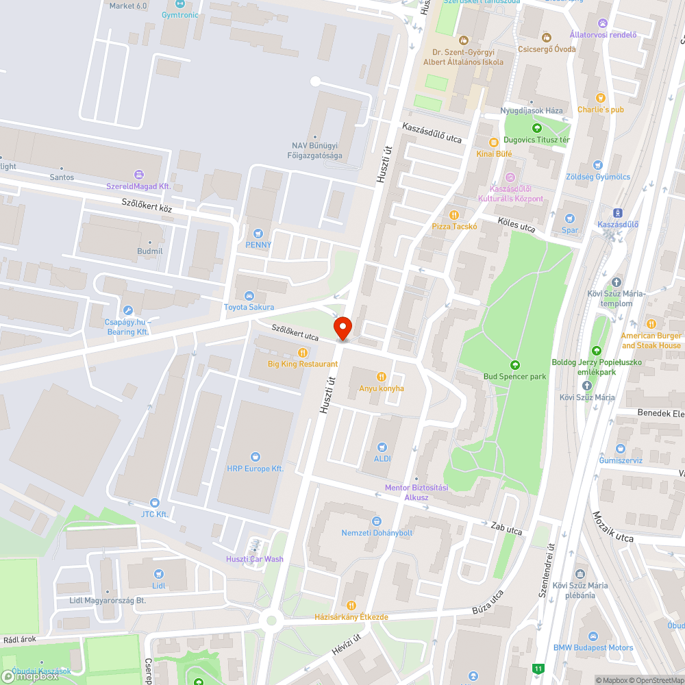 Kátyú bejelentés helye