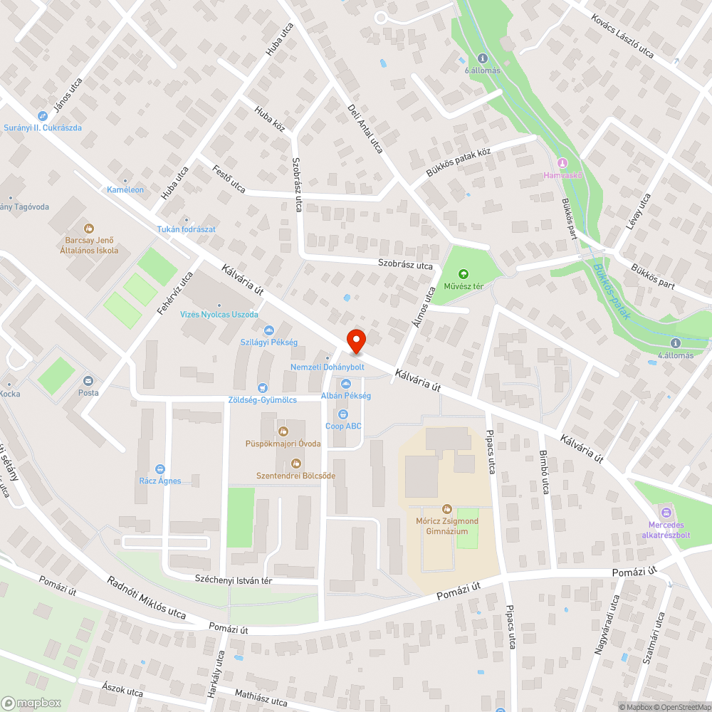 Kiszáradt fa bejelentés helye