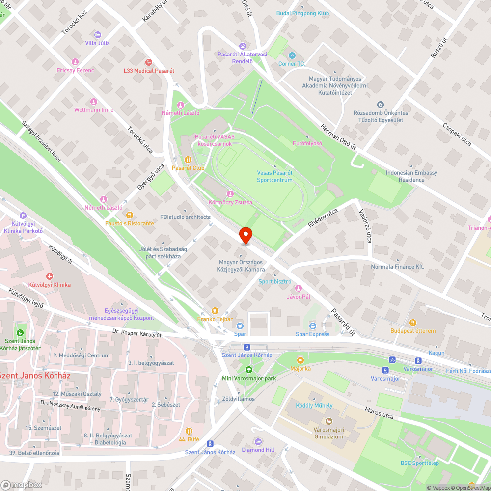 Üres fahely bejelentés helye