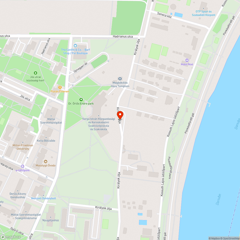 Kátyú az úton bejelentés helye