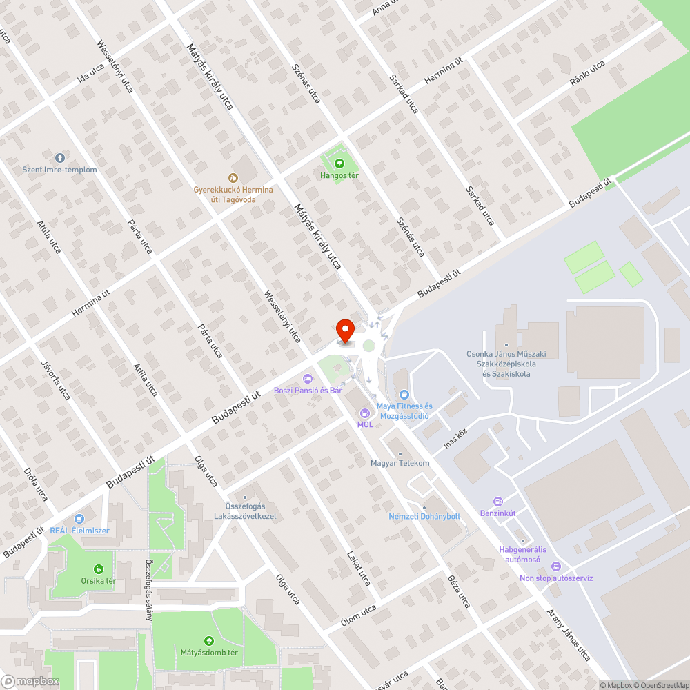 Gaz miatt veszélyessé vált kereszteződés bejelentés helye