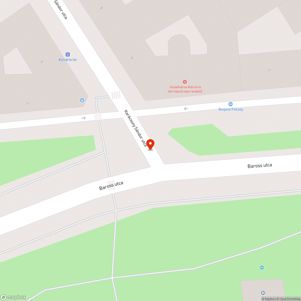 Lekopott gyalogátkelő bejelentés helye