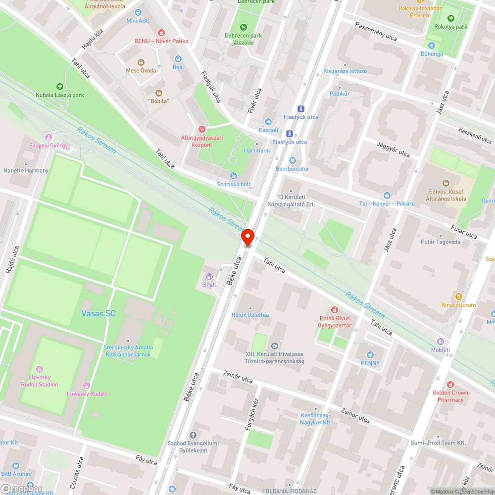 Zebra hiánya bejelentés helye