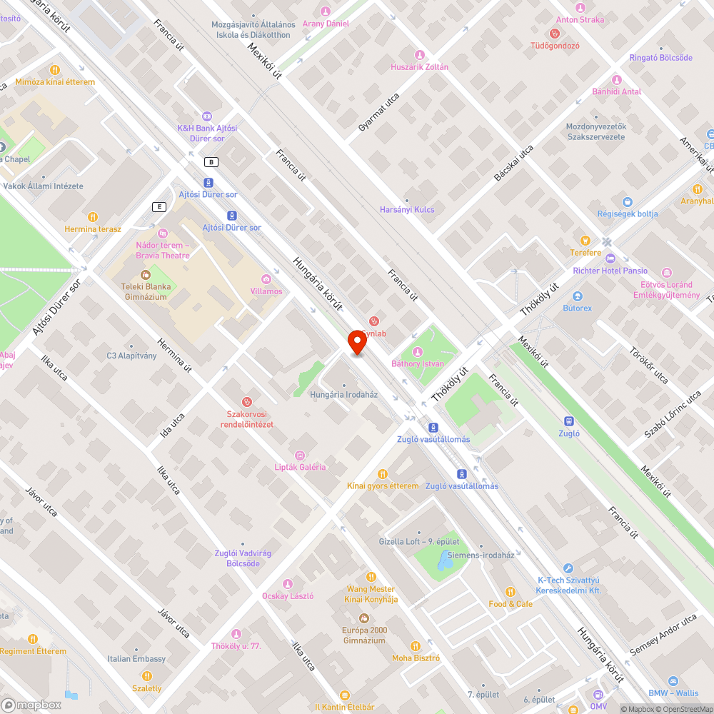 Útba süllyedt csatornafedlap bejelentés helye