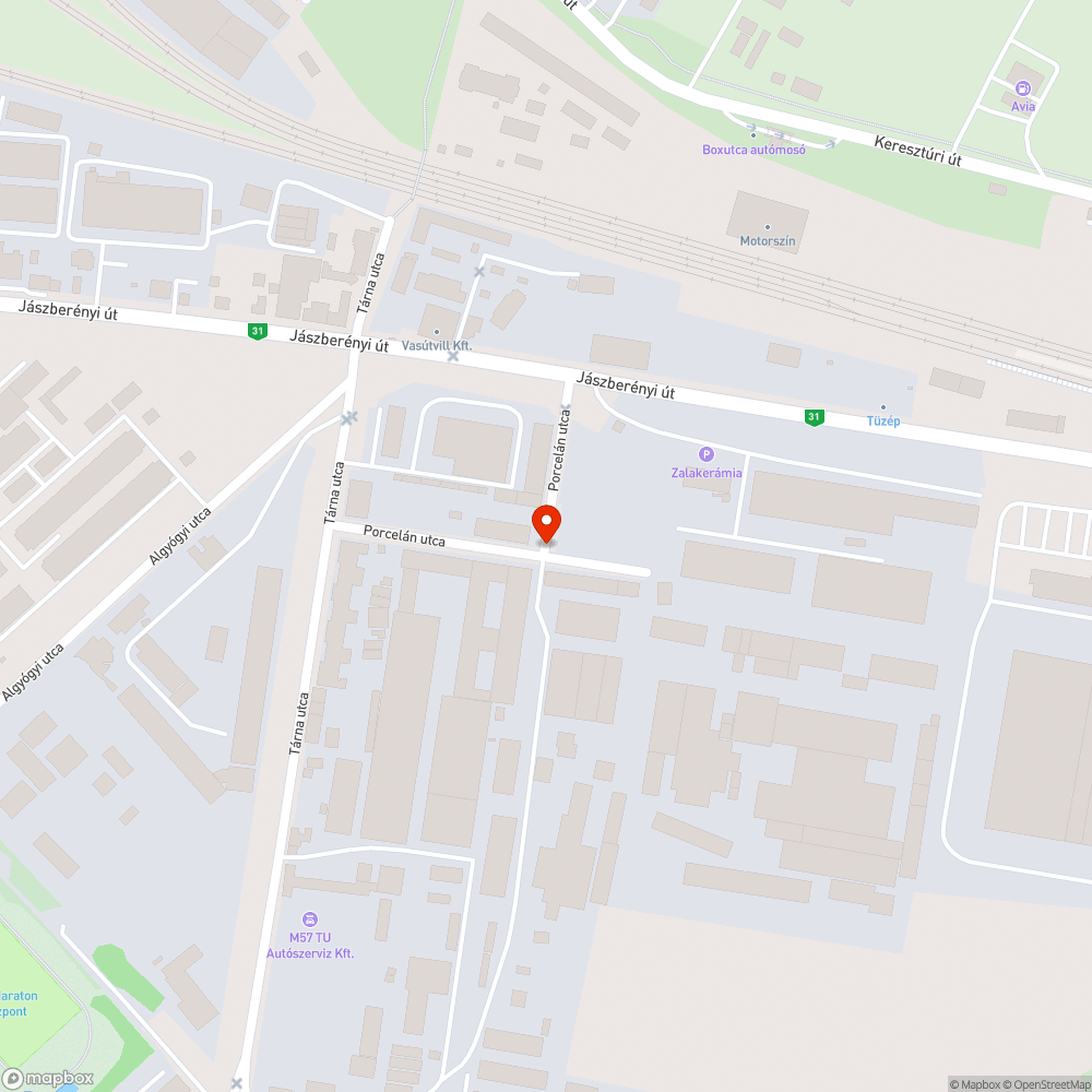 Hiányos járda bejelentés helye