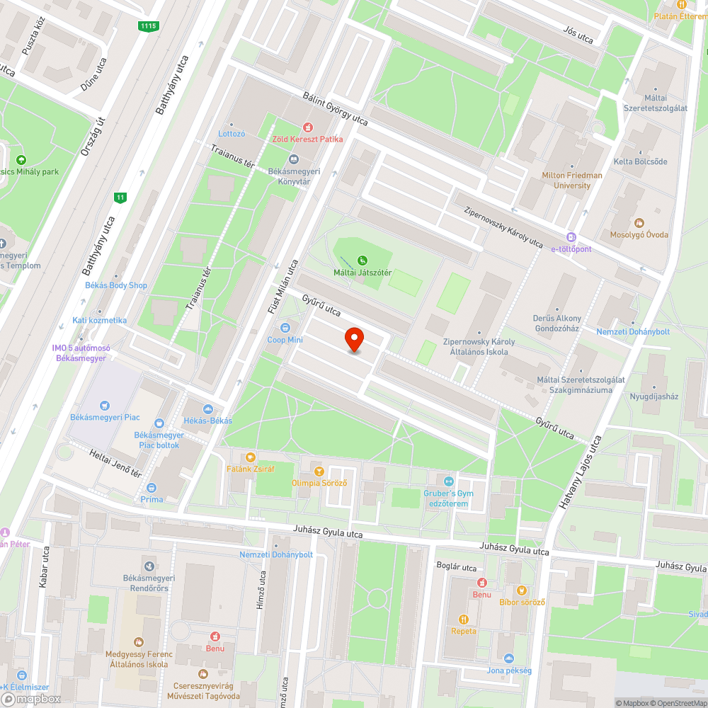 Megsüllyedt útszakasz bejelentés helye