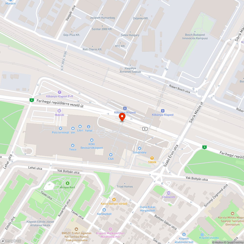 Beázó KöKi II. bejelentés helye