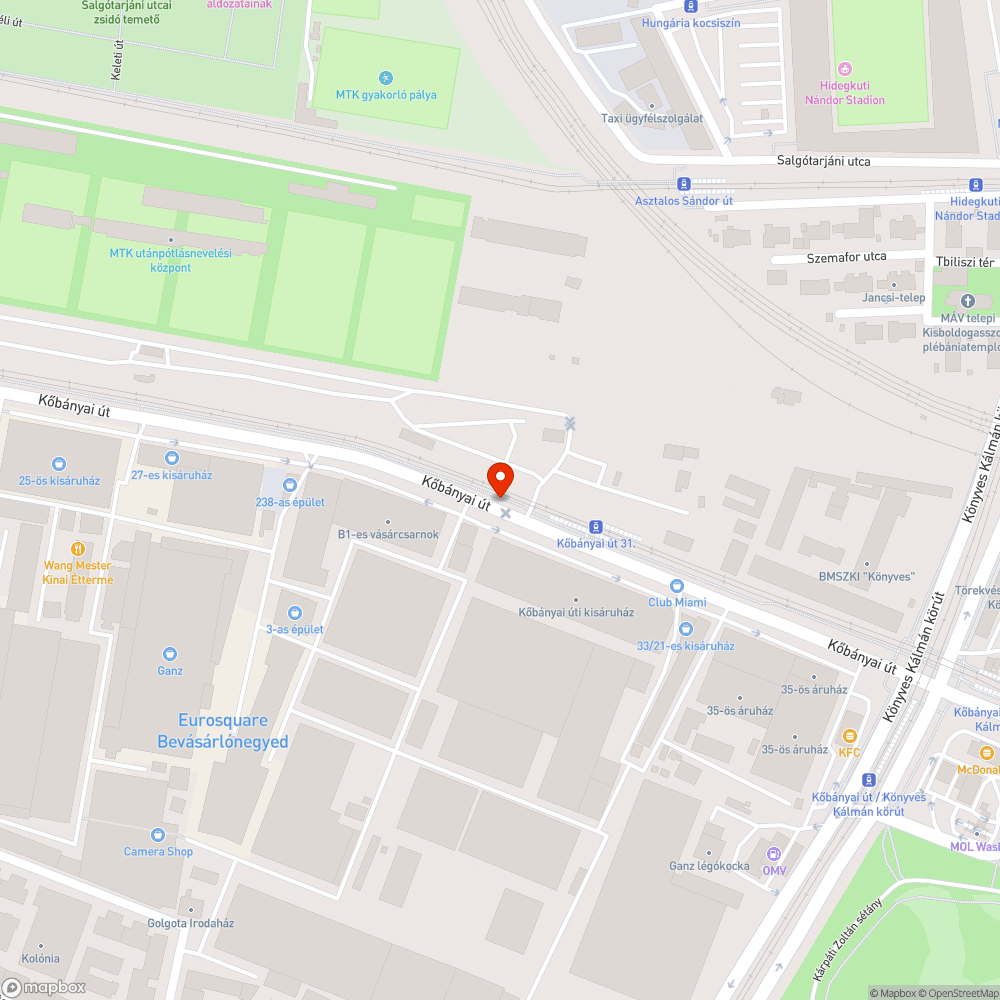 Egy sérült és egy félredobott csőkorlát bejelentés helye