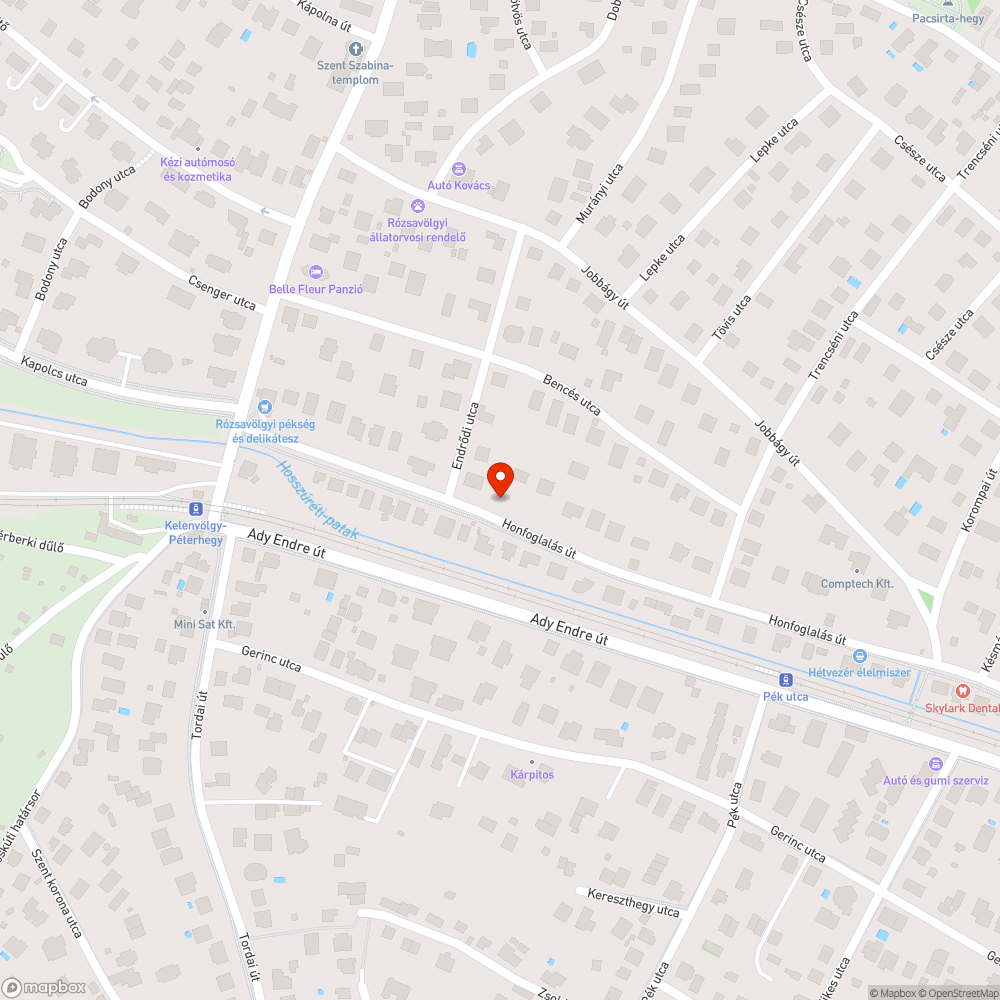 Megsüllyedt út bejelentés helye