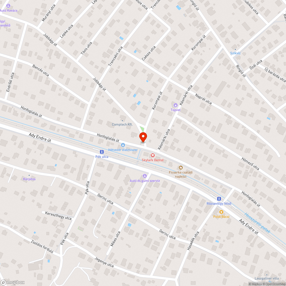 Matricás, graffitis trafó bejelentés helye