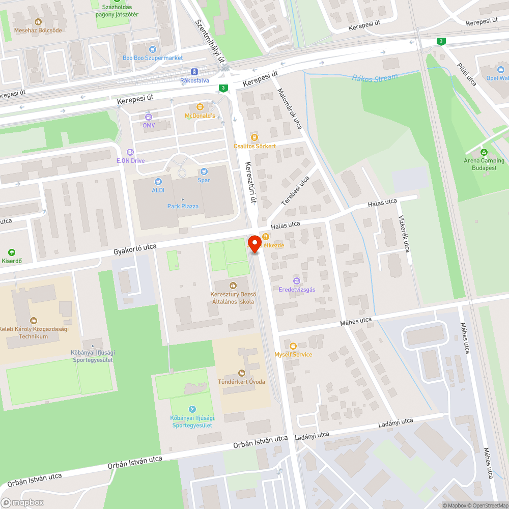 Megszüntetett eső beálló bejelentés helye