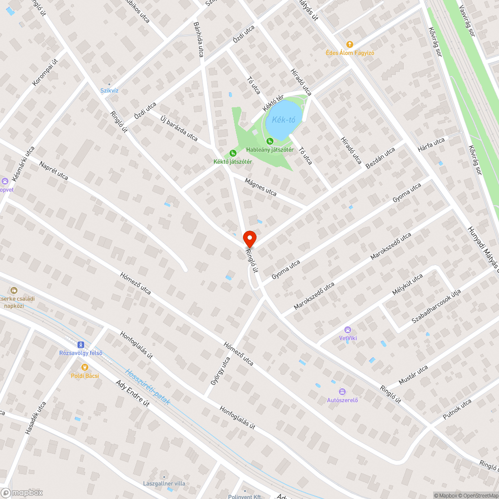 Rozsdás Posta Távközlési szekrény III. bejelentés helye