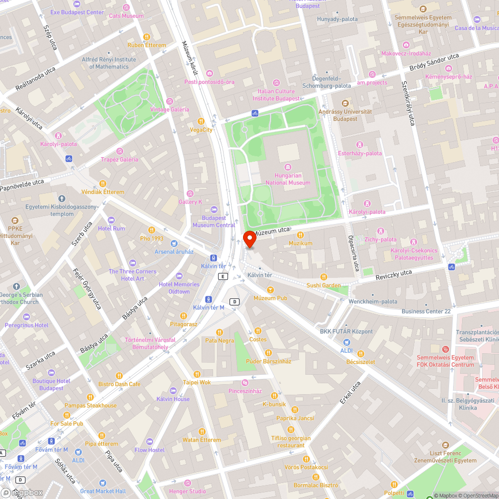 Kálvin tér metróállomás "B" kijárat graffiti bejelentés helye