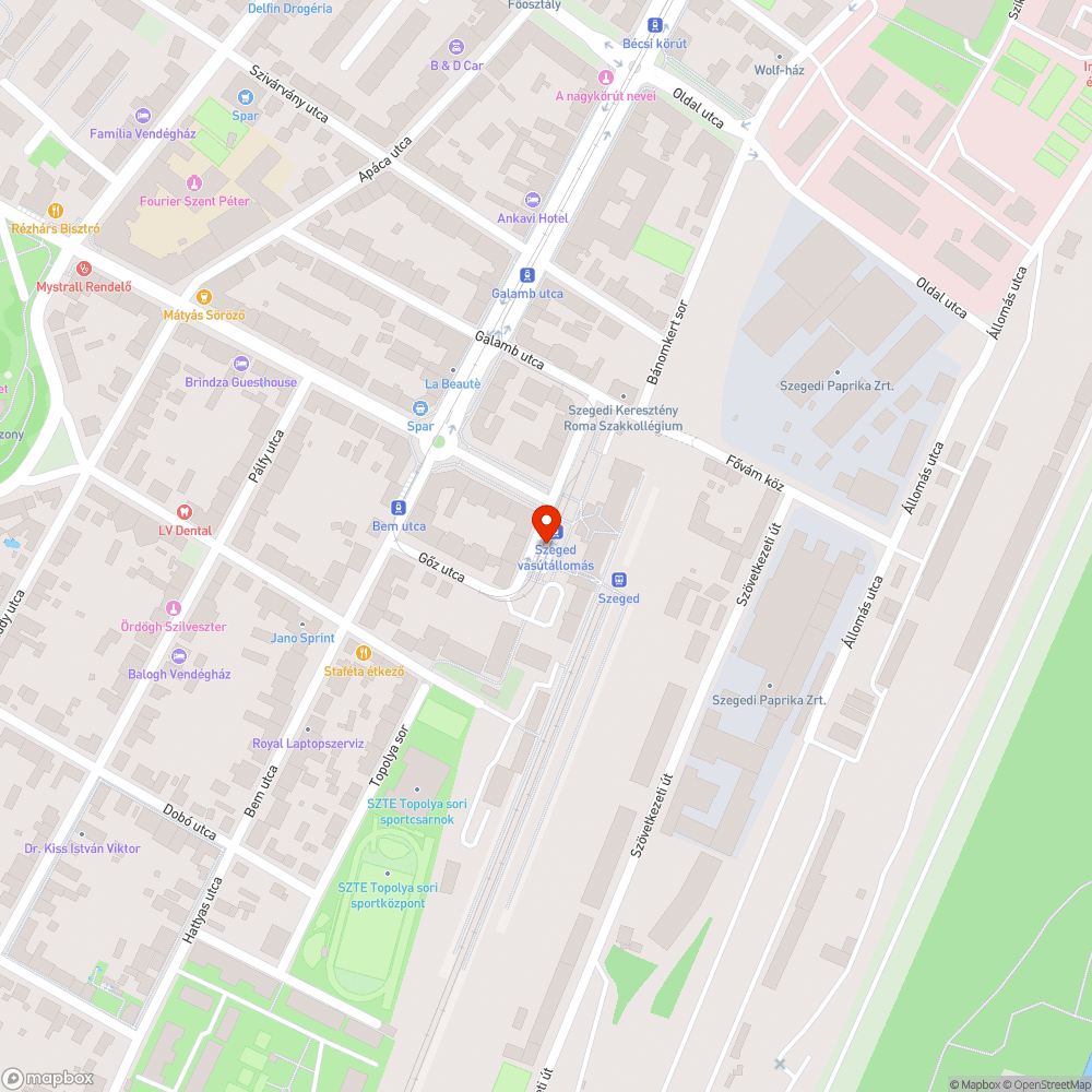 Indóház téri korlátsor bejelentés helye