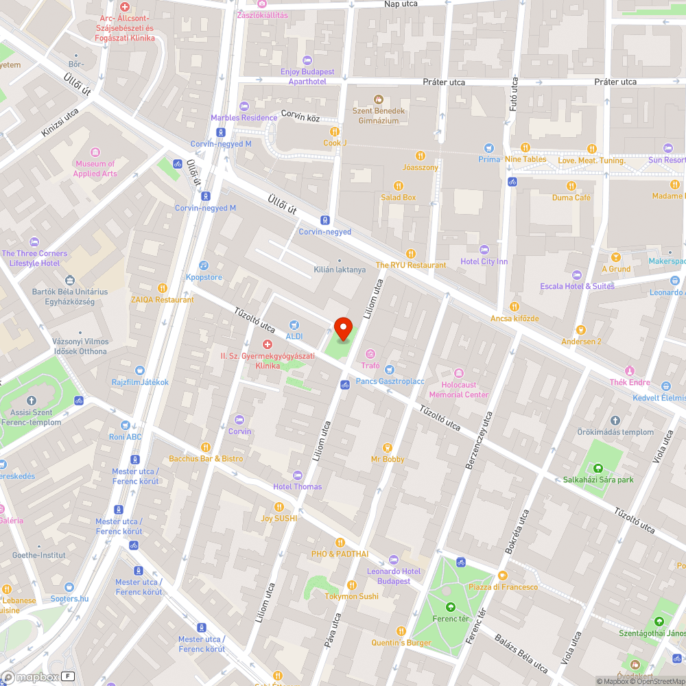 Kiszáradt fa bejelentés helye