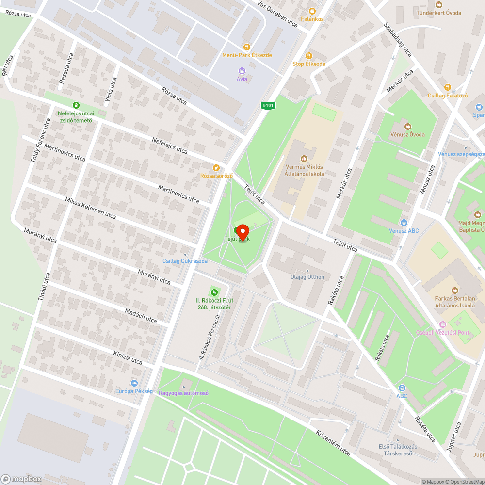 Megrongált és szemetes rakéta park bejelentés helye