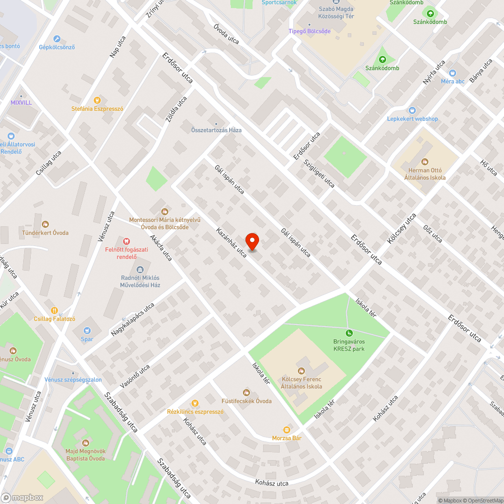 Hiányzó tábla bejelentés helye