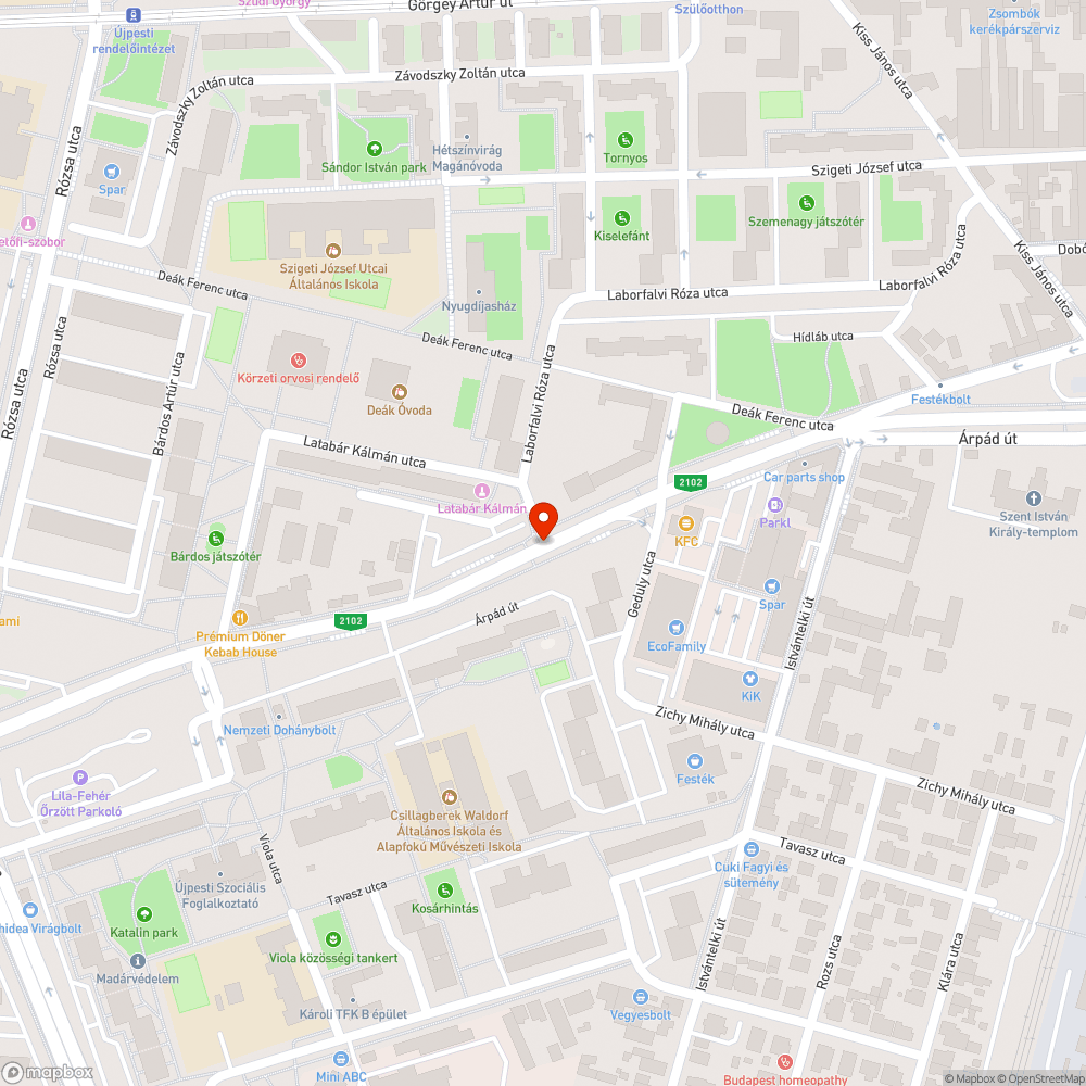 Kopott, nehezen látható gyalogosátkelők bejelentés helye