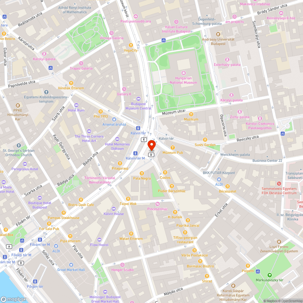 Kálvin tér metróállomás "D" kijárat graffiti bejelentés helye