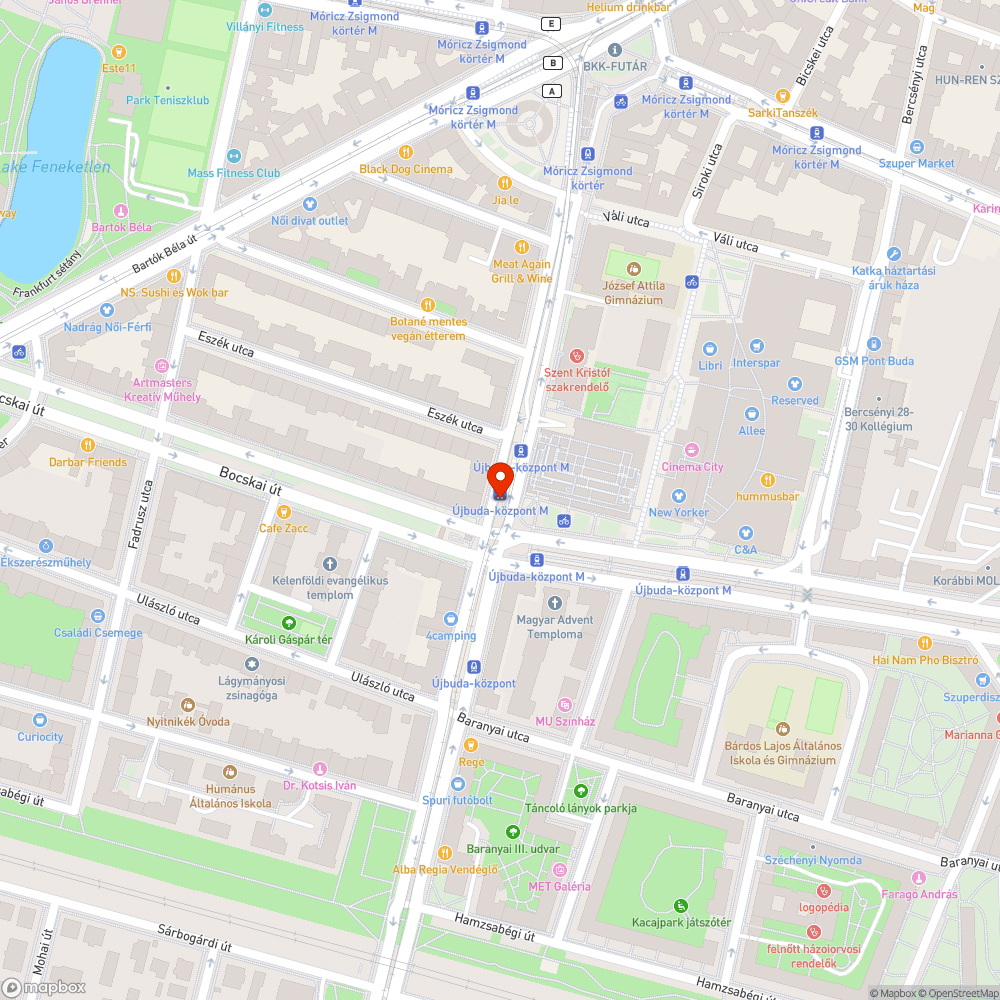 Graffiti Újbuda-központ "A" kijárat bejelentés helye