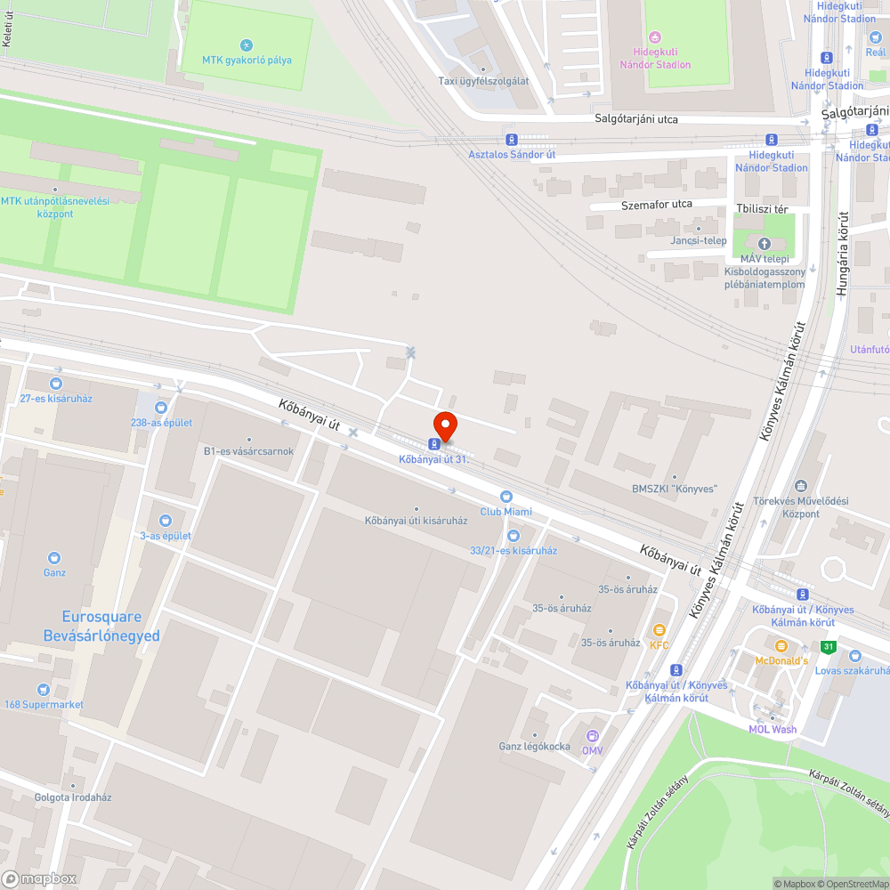 Elkopott zebra bejelentés helye